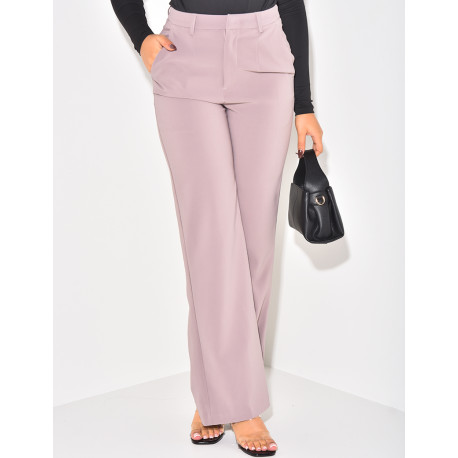 Pantalon de tailleur coupe droite