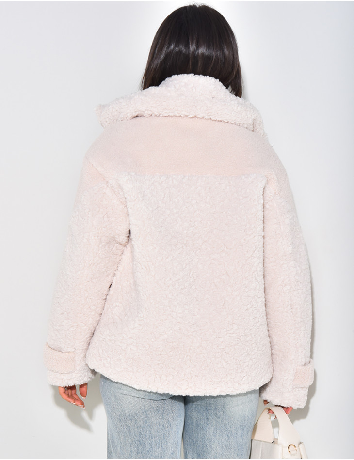 Doudoune oversize en peau de mouton