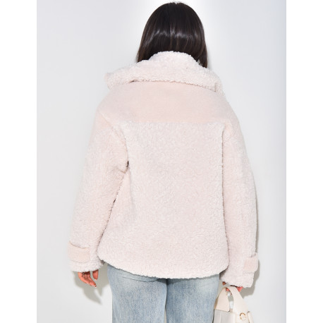 Doudoune oversize en peau de mouton