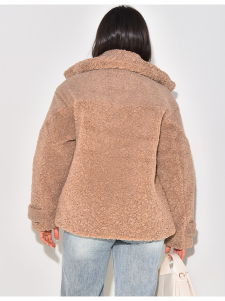 Doudoune oversize en peau de mouton