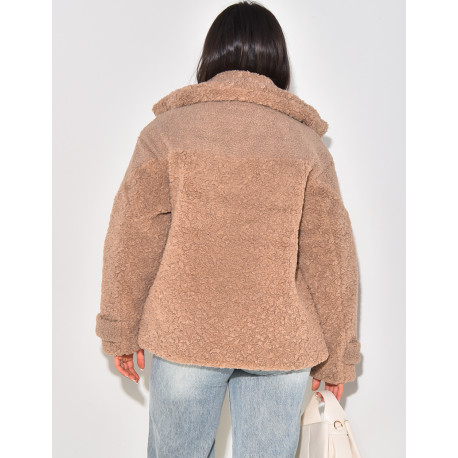 Doudoune oversize en peau de mouton