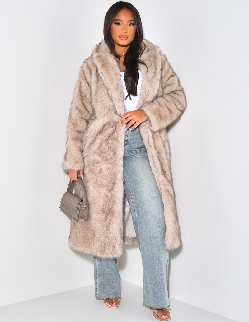 Oversized coat with premium...