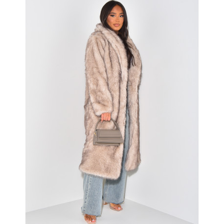 Manteau oversize à fourrure premium