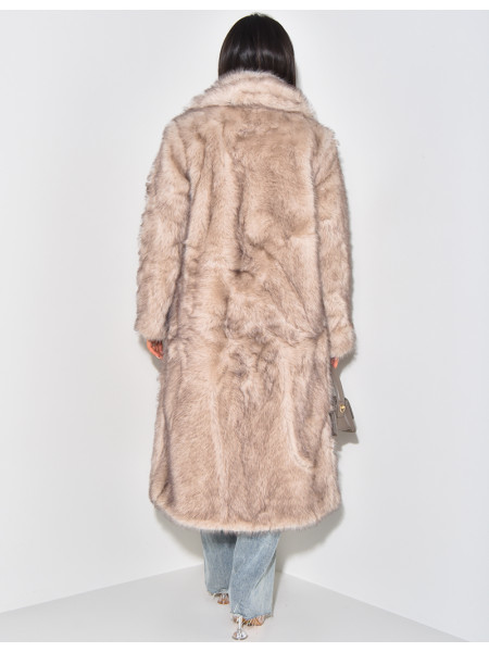 Manteau oversize à fourrure premium