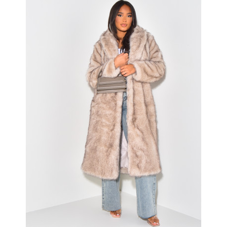 Manteau oversize à fourrure premium