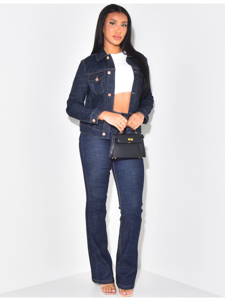 Veste en jeans bleu brut