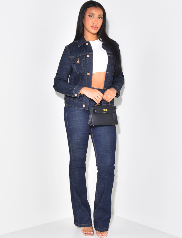 Veste en jeans bleu brut