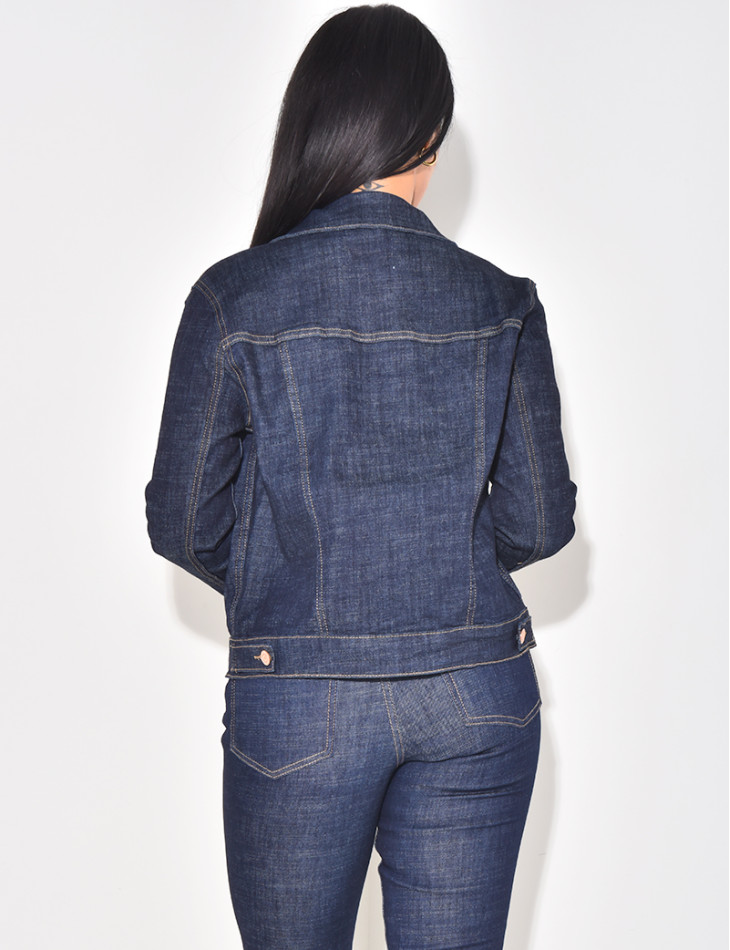 Veste en jeans bleu brut