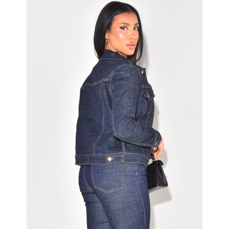 Veste en jeans bleu brut