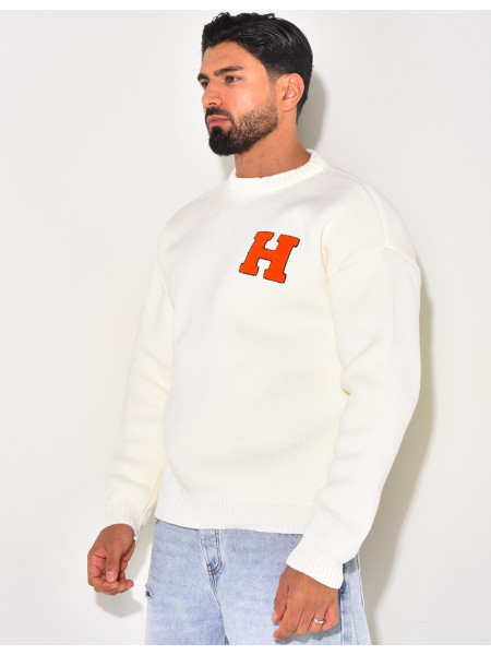 Pull épais avec la lettre H