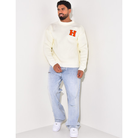 Pull épais avec la lettre H