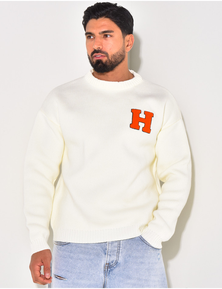 Pull épais avec la lettre H