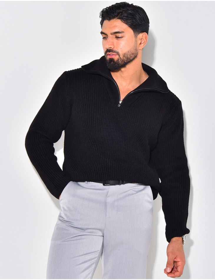 Zip neck jumper