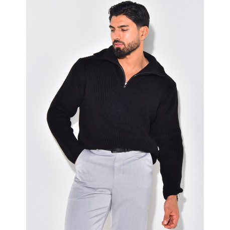 Zip neck jumper