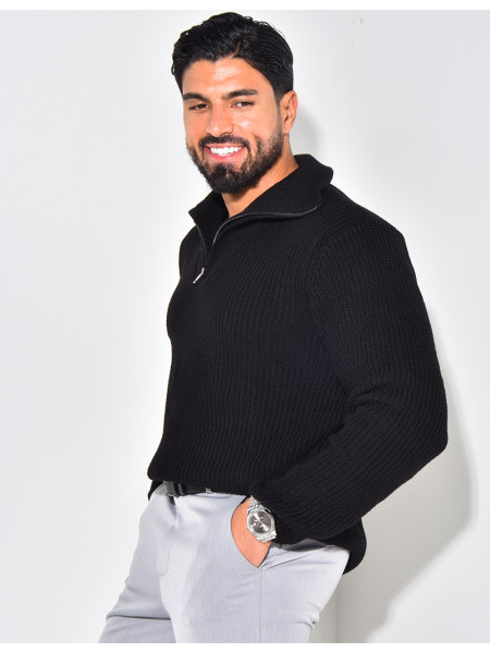 Zip neck jumper