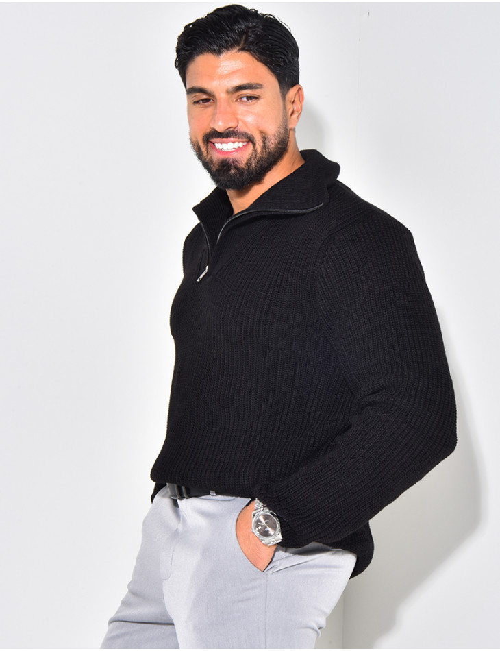 Zip neck jumper