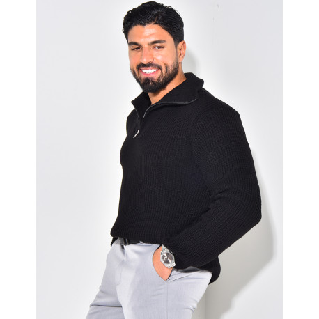 Zip neck jumper