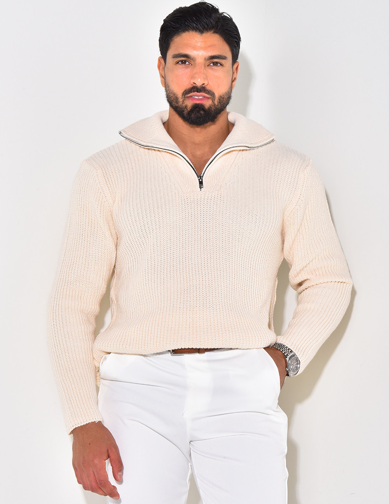 Zip neck jumper