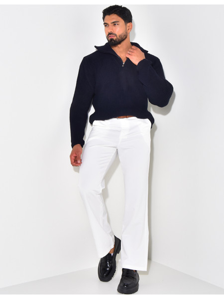 Pullover mit Reißverschlusskragen