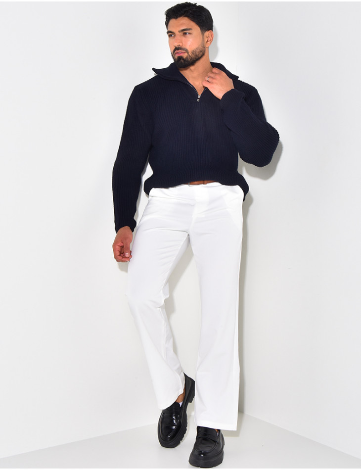 Pullover mit Reißverschlusskragen