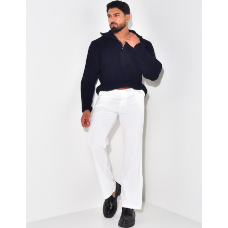 Pullover mit Reißverschlusskragen