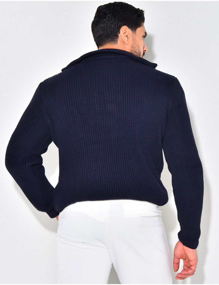 Pullover mit Reißverschlusskragen