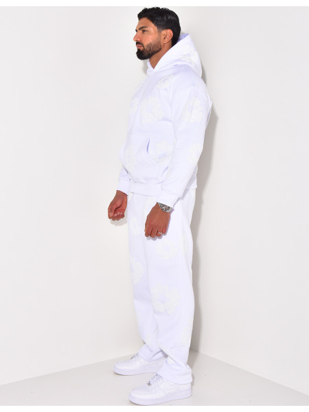 Ensemble de jogging pantalon et sweat imprimé floral