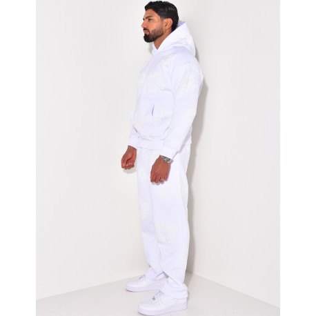 Ensemble de jogging pantalon et sweat imprimé floral