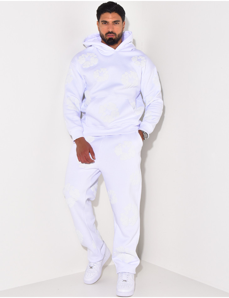 Ensemble de jogging pantalon et sweat imprimé floral