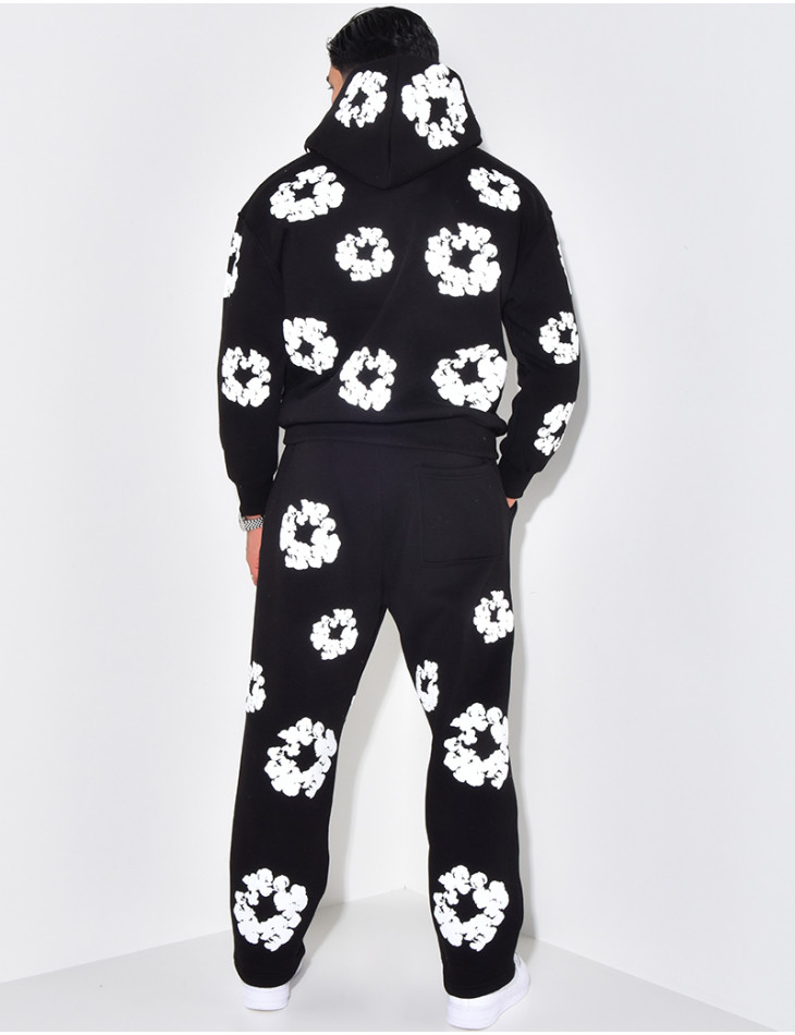 Ensemble de jogging pantalon et sweat imprimé floral