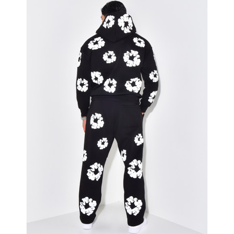 Ensemble de jogging pantalon et sweat imprimé floral