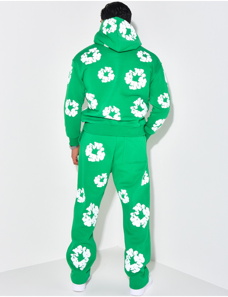 Ensemble de jogging pantalon et sweat imprimé floral