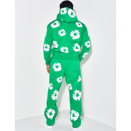 Ensemble de jogging pantalon et sweat imprimé floral