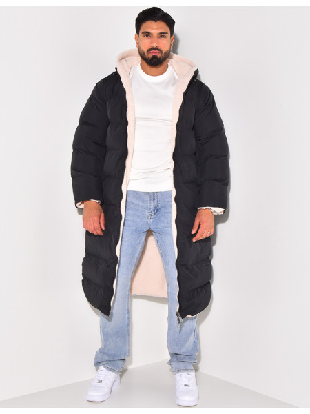 PARKA HOMME NOIR BEIGE