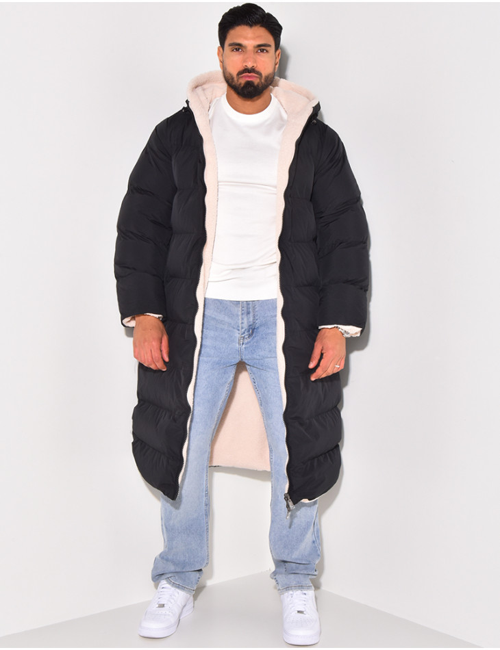 PARKA HOMME NOIR BEIGE