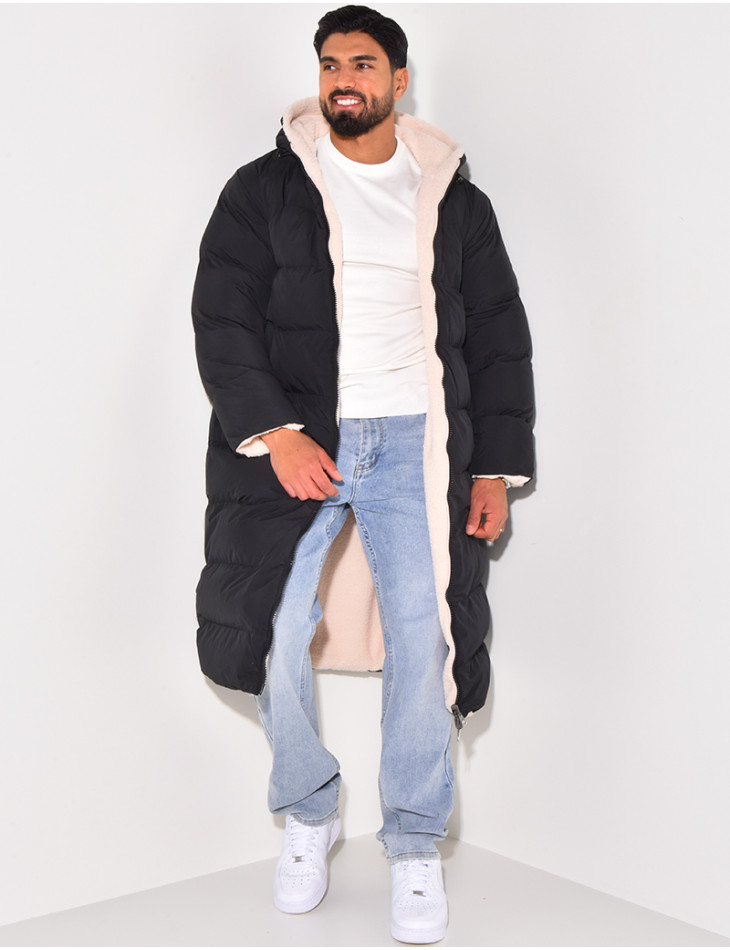 PARKA HOMME NOIR BEIGE