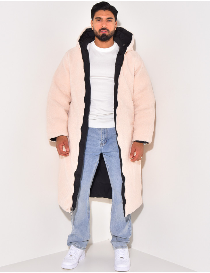 PARKA HOMME NOIR BEIGE