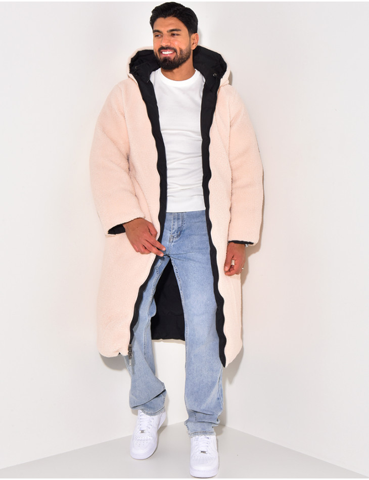 PARKA HOMME NOIR BEIGE