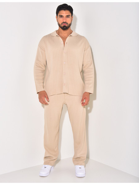 Ensemble pantalon et pull en laine