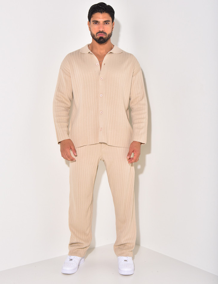 Ensemble pantalon et pull en laine