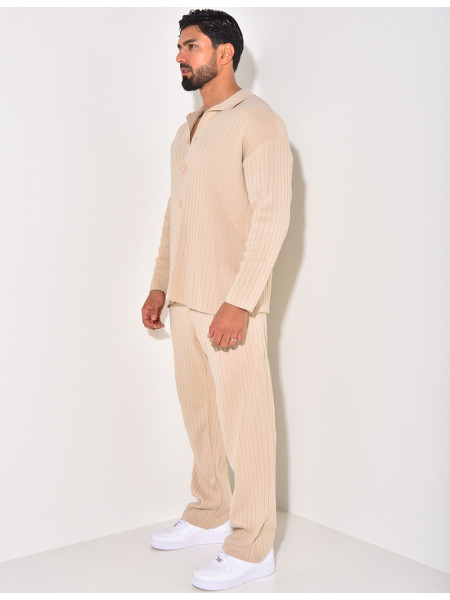 Ensemble pantalon et pull en laine