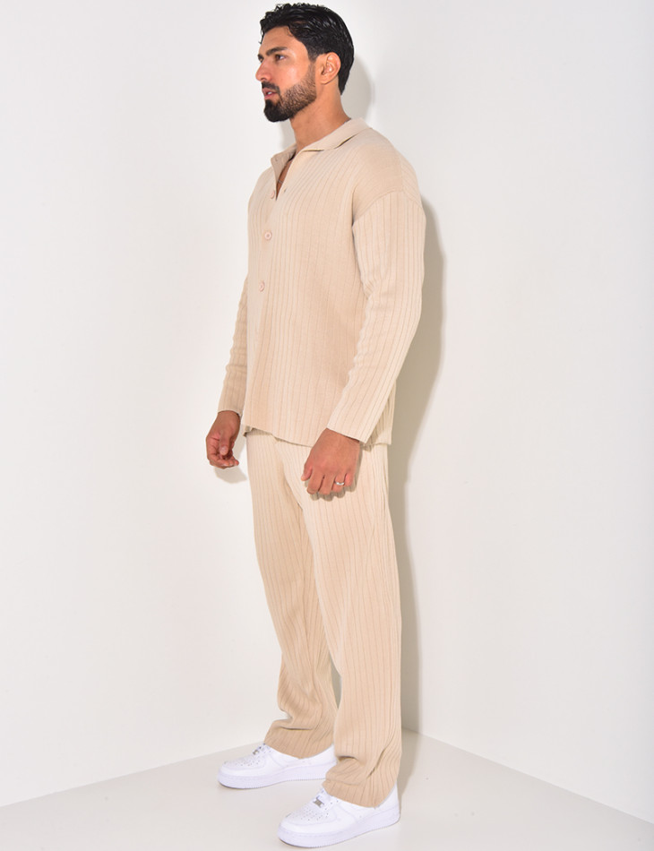 Ensemble pantalon et pull en laine