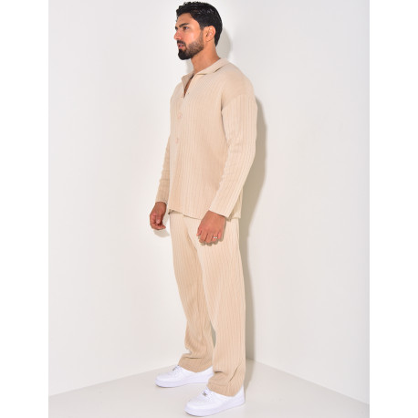 Ensemble pantalon et pull en laine