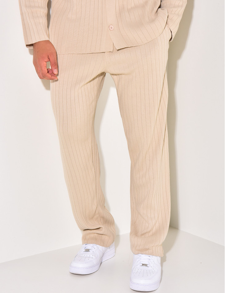 Ensemble pantalon et pull en laine