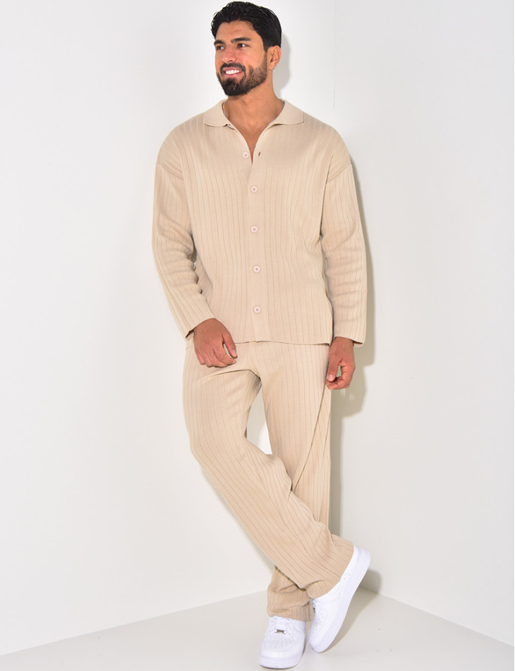 Ensemble pantalon et pull en laine