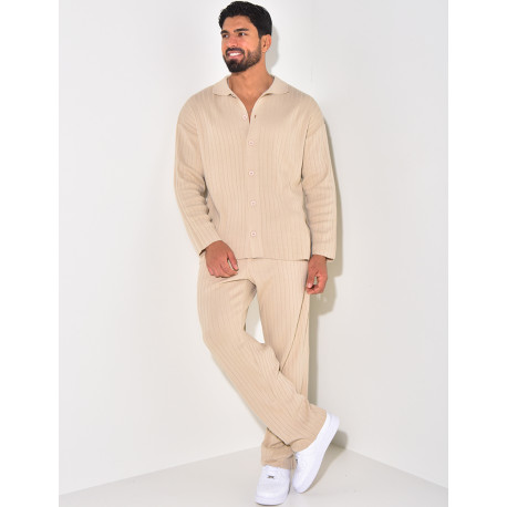 Ensemble pantalon et pull en laine