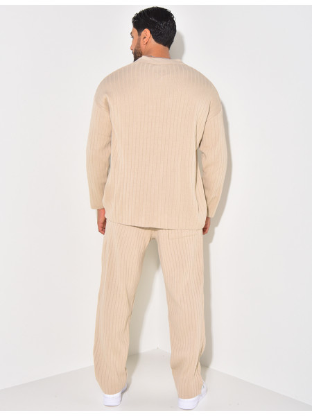 Ensemble pantalon et pull en laine