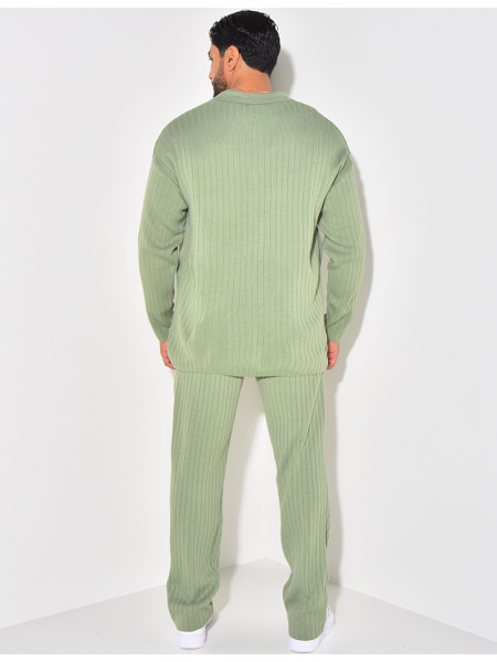 Ensemble pantalon et chemise en maille