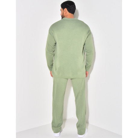 Ensemble pantalon et chemise en maille