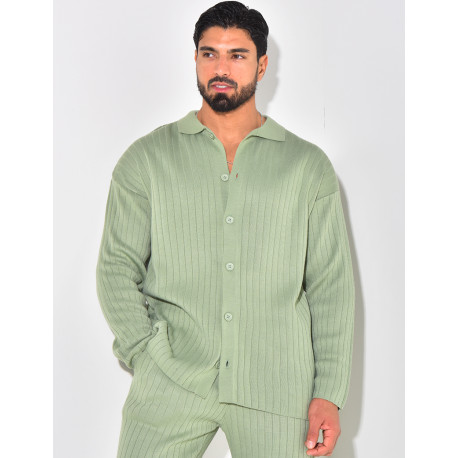 Ensemble pantalon et chemise en maille